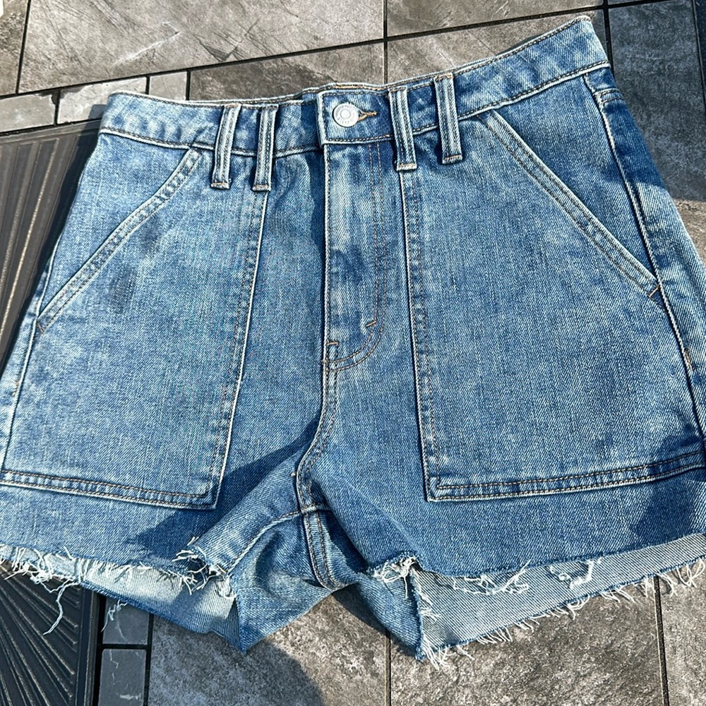 Wild Fable - Fringed denim shorts raw hem